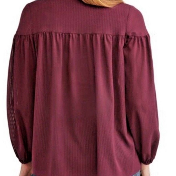 Time and Tru Tie Neck Blouse Size XXL - Picture 3 of 6